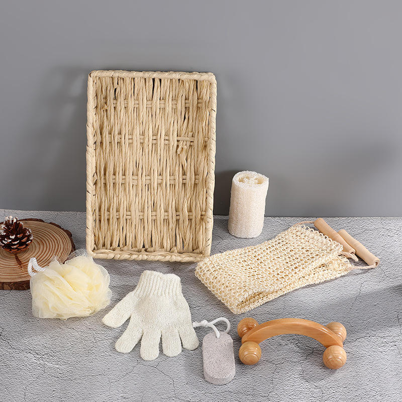 Luxurious Unscented Bath and SPA Gift Set with Woven Basket