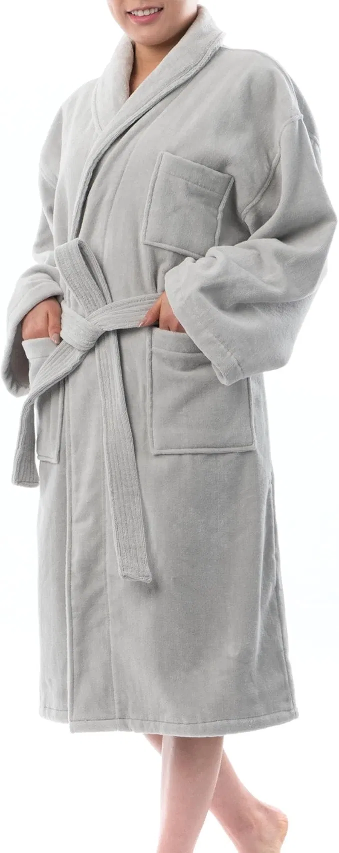 Custom Logo 5 Star Hotel Unisex 100% Cotton Lapel Thickened Waffle Luxury Bathrobe