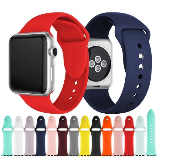 Silicone Link Strap for Apple Watch Band 44mm 40mm iWatch 38mm 42mm Magnetic Loop Bracelet