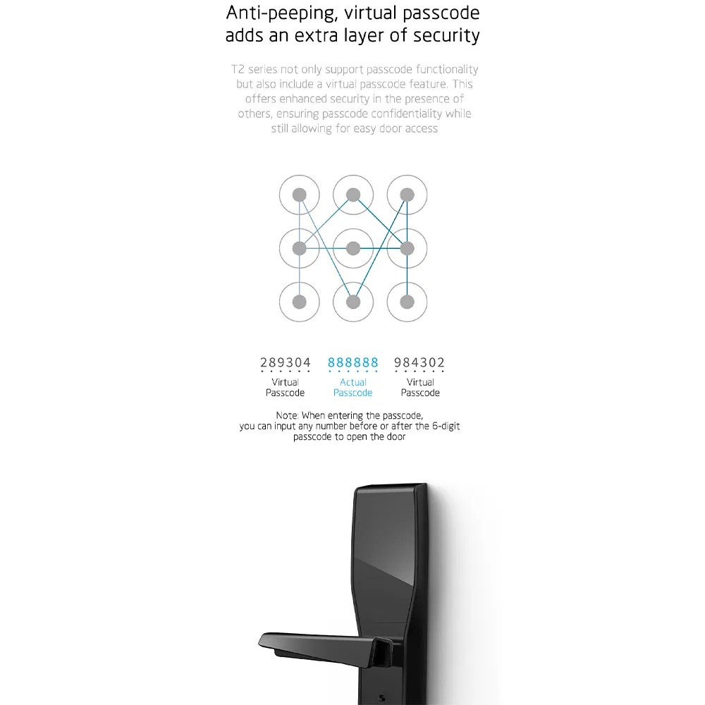 Home Apartment Electronic Digital Fingerprint WiFi Card Smart Door Lock