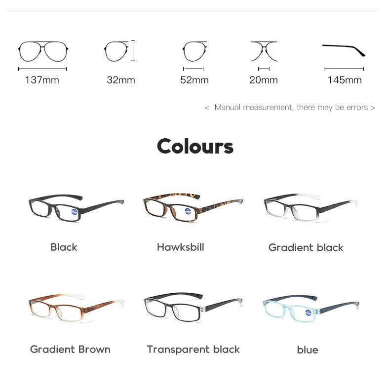 New Product Fashion Comfortable Gradient Color Frame Anti Blue Light Glasses Ultralight Women Colorful Reading Glasses