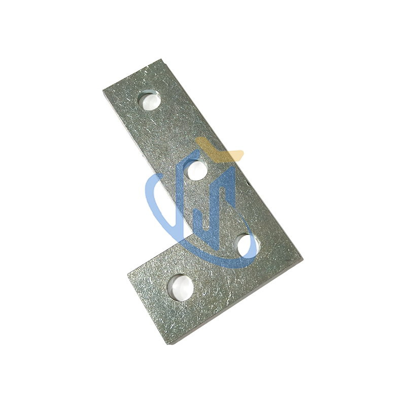 Zinc Plated 4 Hole Flat Angle Bracket for Strut Channel