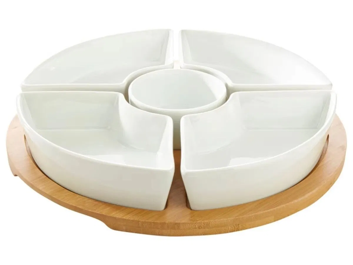 Wholesale Price OEM Manufacturer Dry Nuts Display Case Snack and DIP Tray Dry Fruits Dish Dispenser