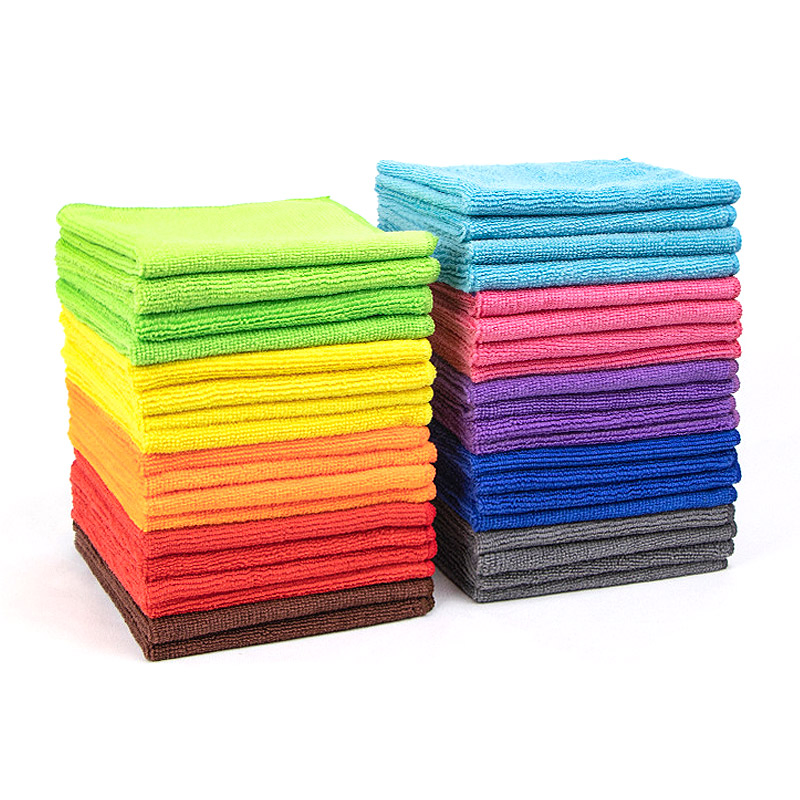 400 GSM 16X16 Inches Lint Free Streak Free Microfiber Car Wash Towel Car Detailing Drying Dusting Polishing Cleaning Microfibre Cloth 40X40 for Cars