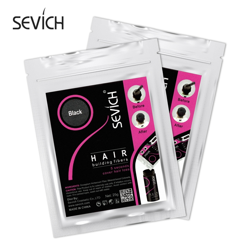 Private Label Keratin Refill Bags Hair Fibers for Thinning Hair and Bald Men