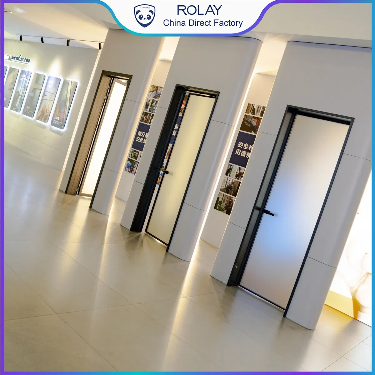 Smooth Operation Weatherproof Slim Frame Design Minimalist Style Shower Room Glass Door