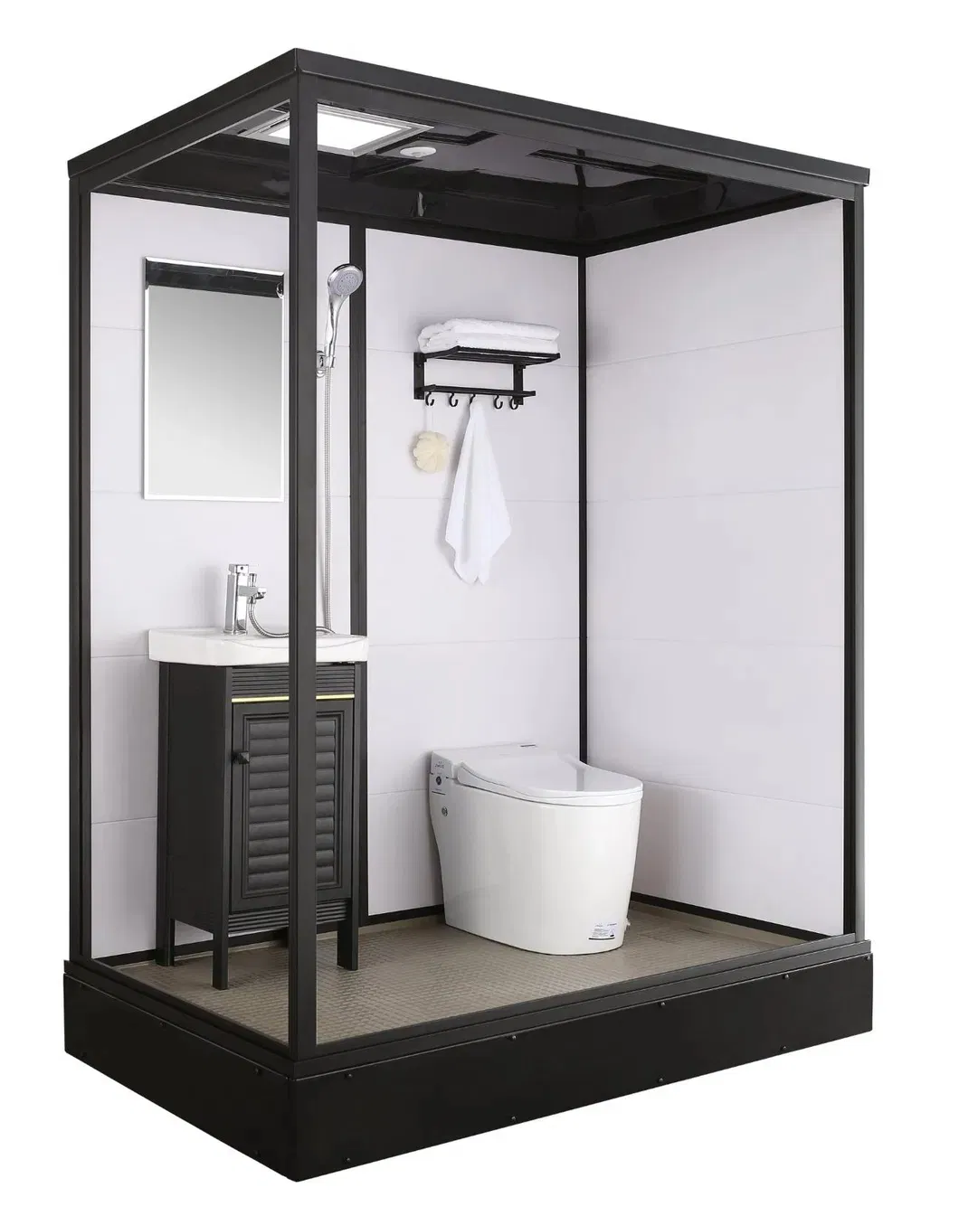 Integrated Bathroom Glass Shower Cabin Prefab Bathroom