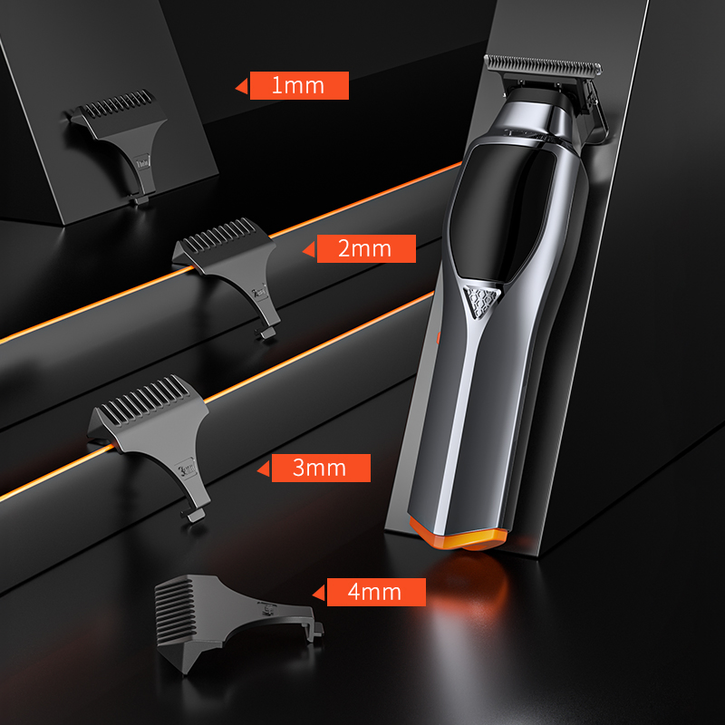 Professional Rechargeable 4D Hair Trimmer for Men – Black Oil Cutter