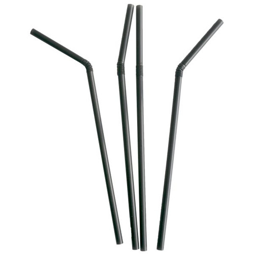 Custom PLA Flexible Drinking Straws Disposable Corn Starch Bent Straws