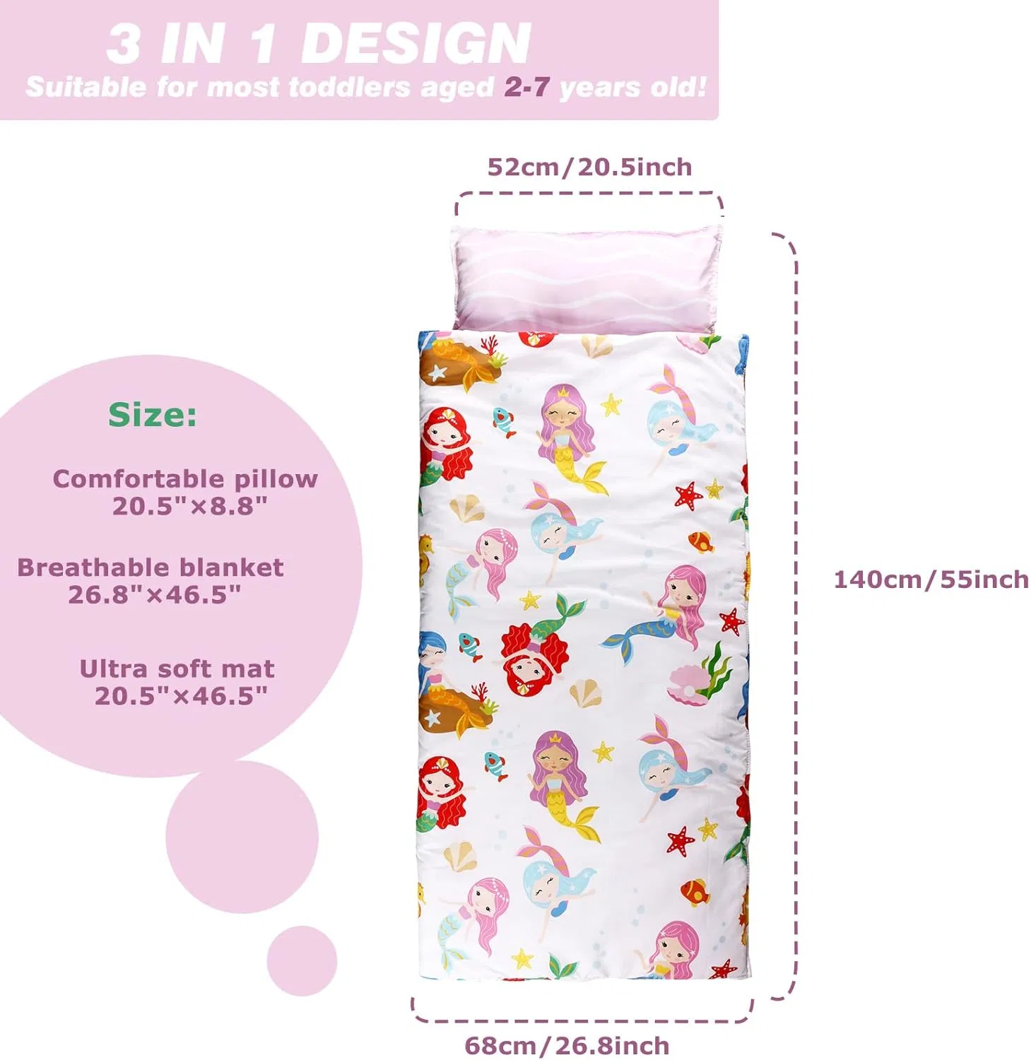 Slumber Bags for Boys Girls Kids Sleeping Bag for Daycare