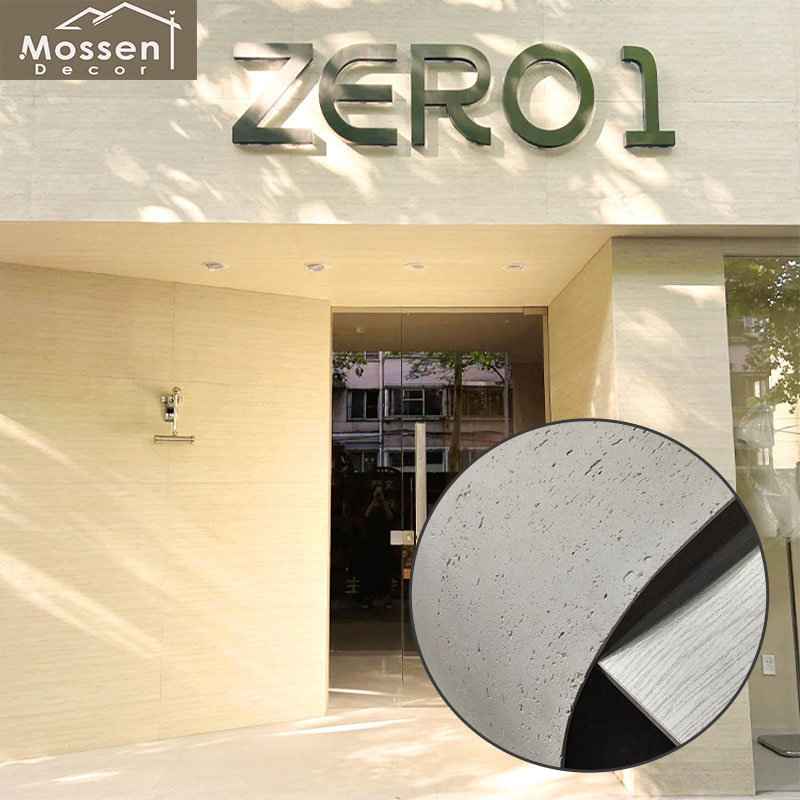 Exterior Decorative Panel Lightweight Store PU Stone Wall Panel 600X1200mm Flexible Stone