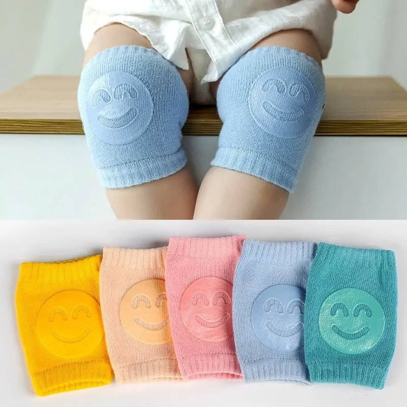 All Season New Style Cartoon Smiling Baby Socks Set Crawling Dispensing Knee Pad Anti-Slip Elbow Pads