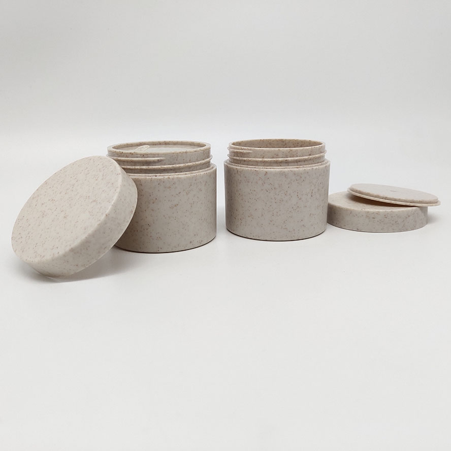 50-500ml Degradable Cream& Hair Gel& Facial Mask Jar Wheat Straw PP Packaging