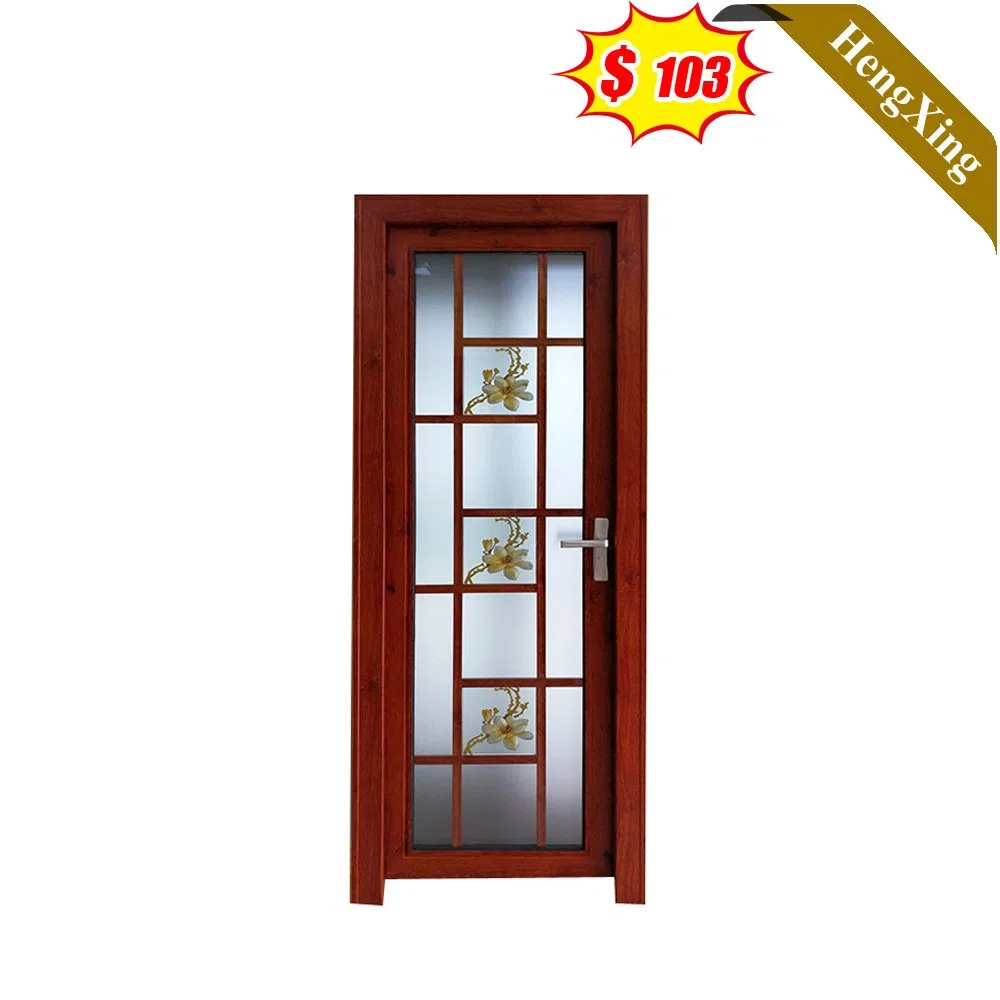 Luxury Hot Sale Golden Indoor Single Swing Door Moisture-Proof Tempered Glass Door