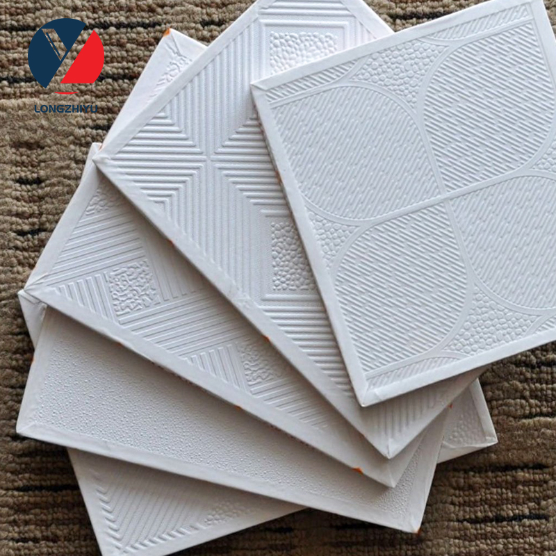 595*595*9mm Linyi Pop Gypsum Ceiling Board for Meeting Room Decoration