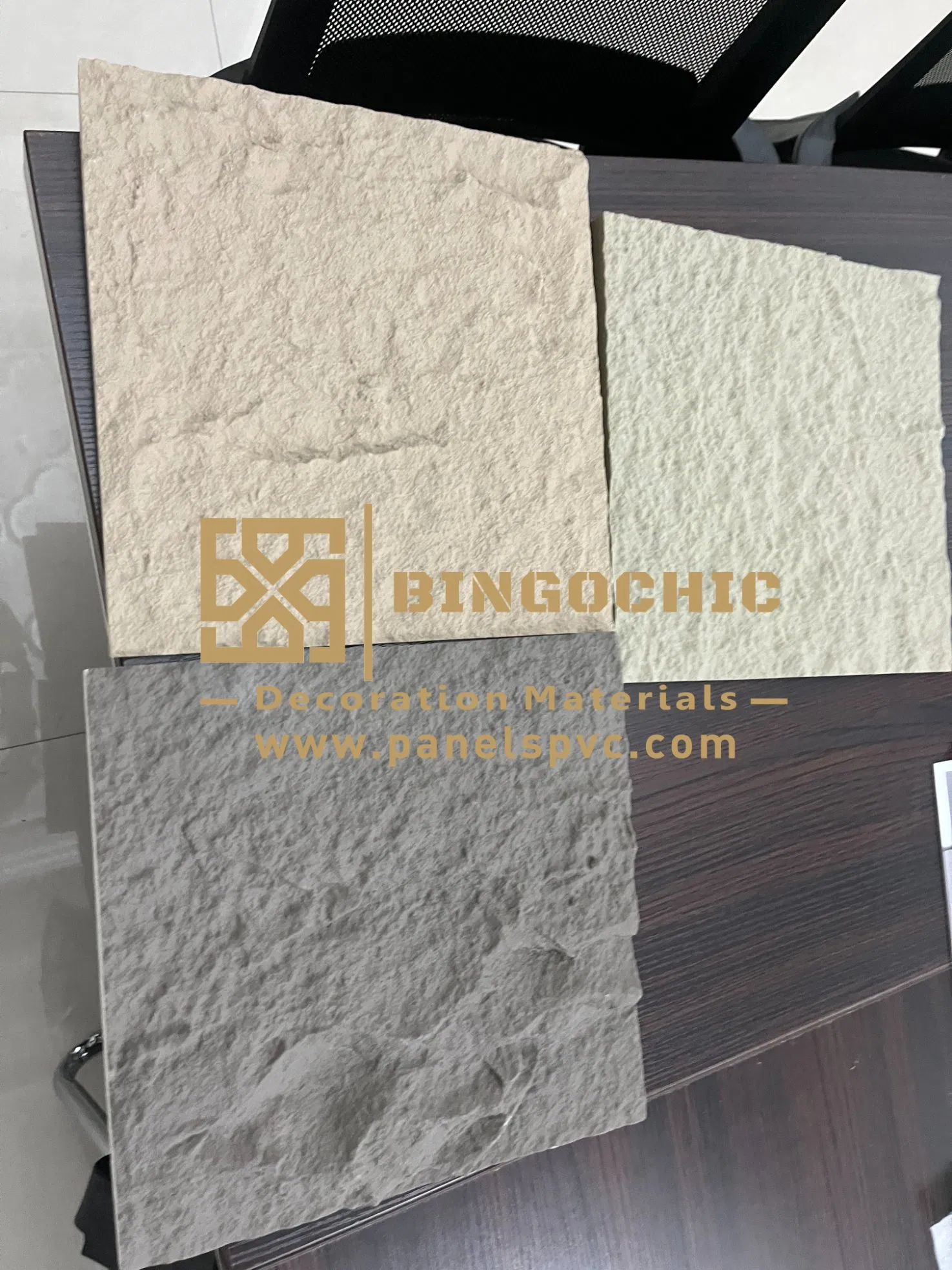 Fast Installation PU Cultural Stone Dark Grey Color Polyurethane Stone Panel for Home Decoration