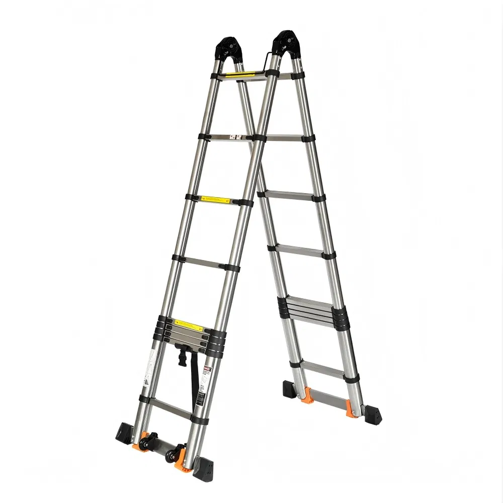 Wholesale Heavy Duty Extendable Stainless Steel Telescoping Step Ladder for Industrial Use with Factory Price