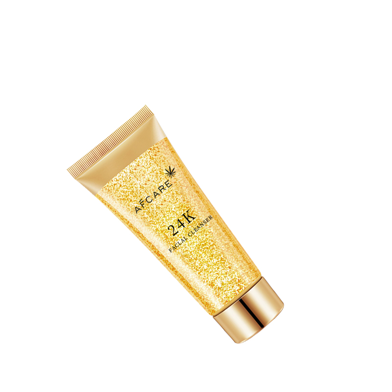 Private Label Moisturizing Amino Acid Deep Pore Cleaning Face Cleanser Whitening 24K Gold Face Wash