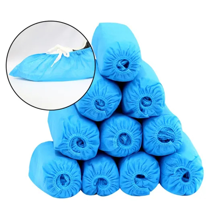 Premium Blue and Pink Disposable Nonwoven Shoe Covers 23GSM