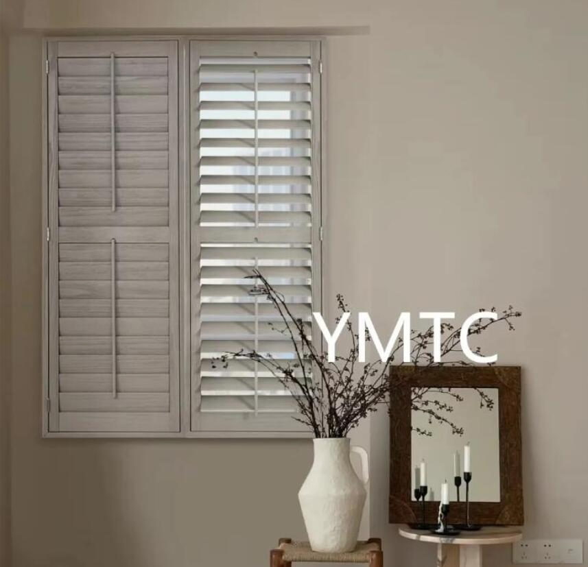 New Design Custom Stain Color Traditional Window Plantation Shutter