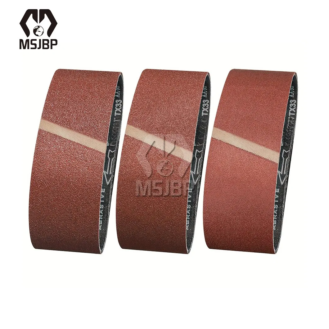 Msjbp Carbide Sanding Belts China Manufacturers 80 / 120 / 150 / 240 / 400 Grits Sander Sanding Belt Tx33 1" X 42" Aluminum Oxide Sanding Belt