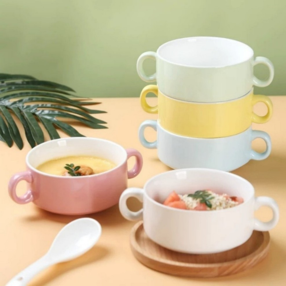 Wholesale Colorful Ceramic Fruit Dessert Bowl Ice Cream Shape Bowl for Gift Daily Use Porcelain Salad Bowl