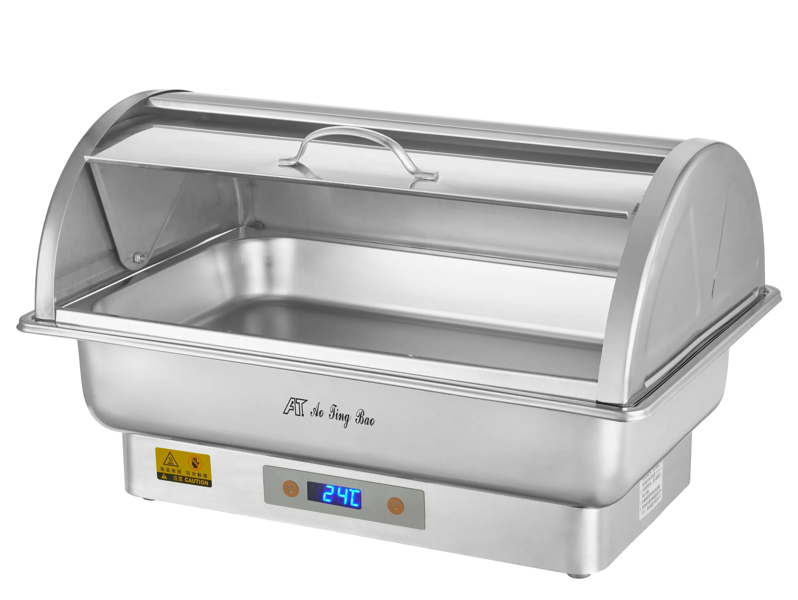 Commercial Hotel Restaurant Electric Cookware Buffet Soup Food Warmer Steamer Stove Chafing Dish