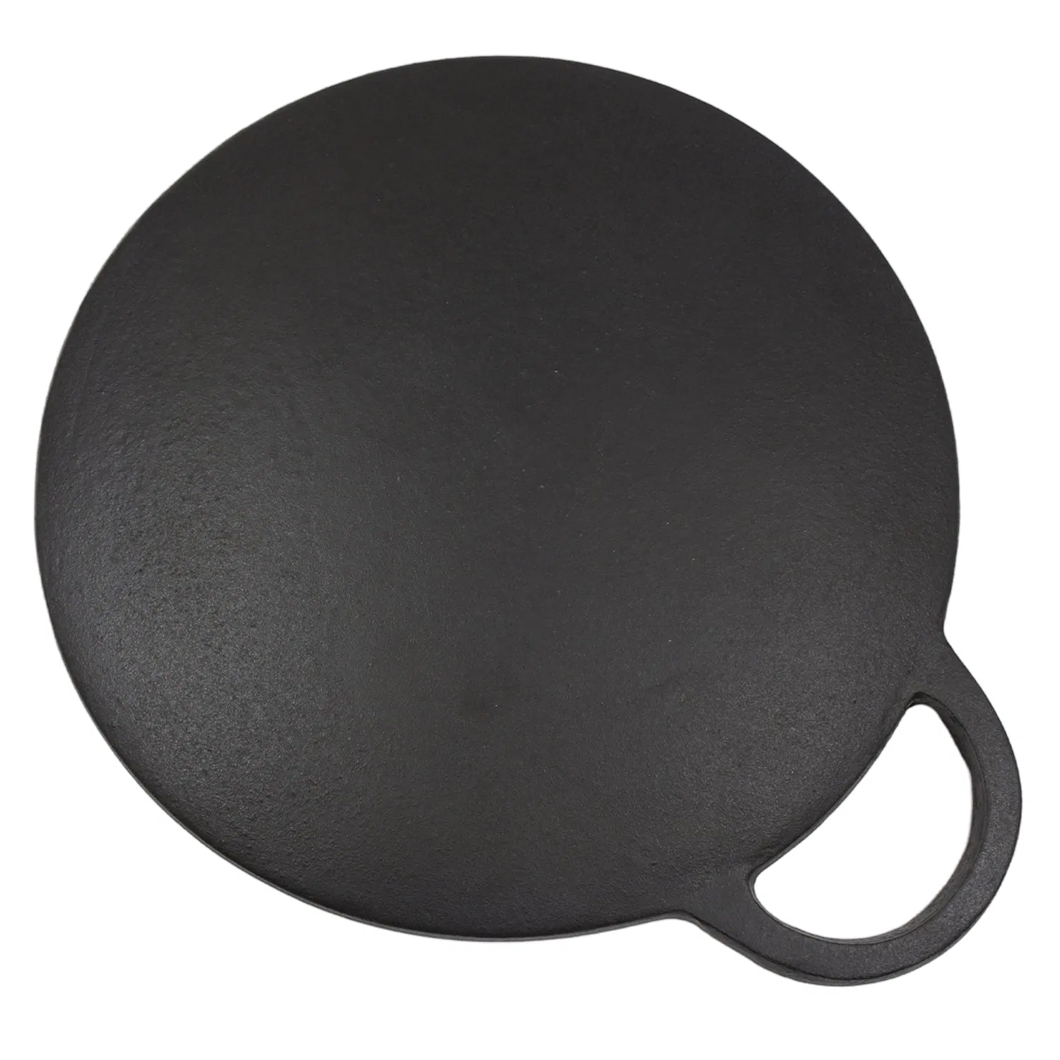 Чугунная сковорода-гриль круглая с ручкой