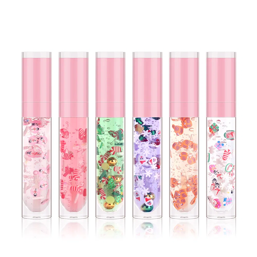 OEM Fruit Flavor Lip Plumper Moisturizing No Logo Lip Oil Clear Lip Gloss Christmas/Halloween