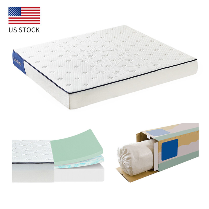 7 Zone Support King Memory Foam Mattress Rolled Vacuumed in a Box