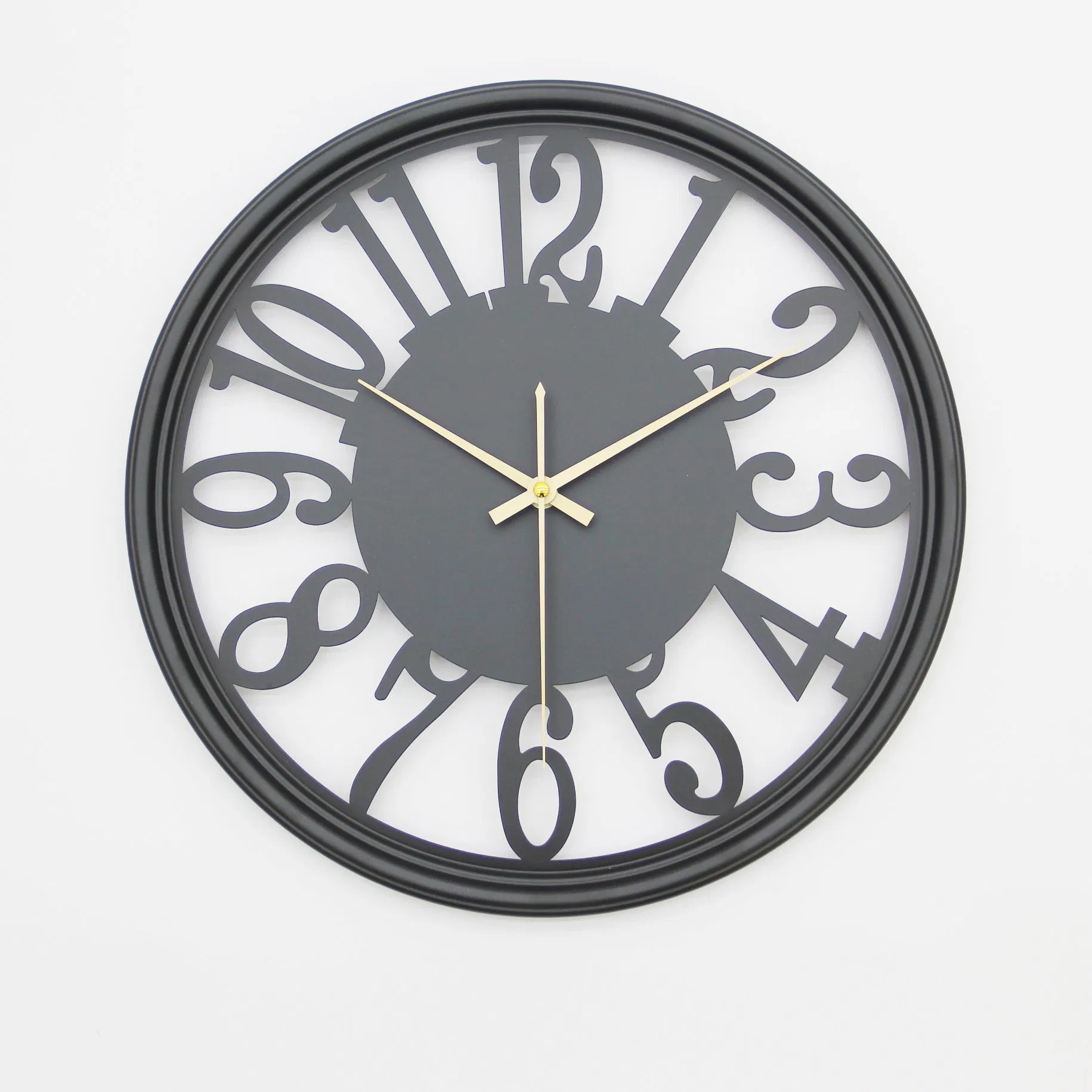 Dia 40/50/60cm Large Round Decorative Metal Wall Clock Silent Metal Wall Clock Home Decoration Promotion Gift Clock for Kitchen/Living /Bed Room--Hrt-80