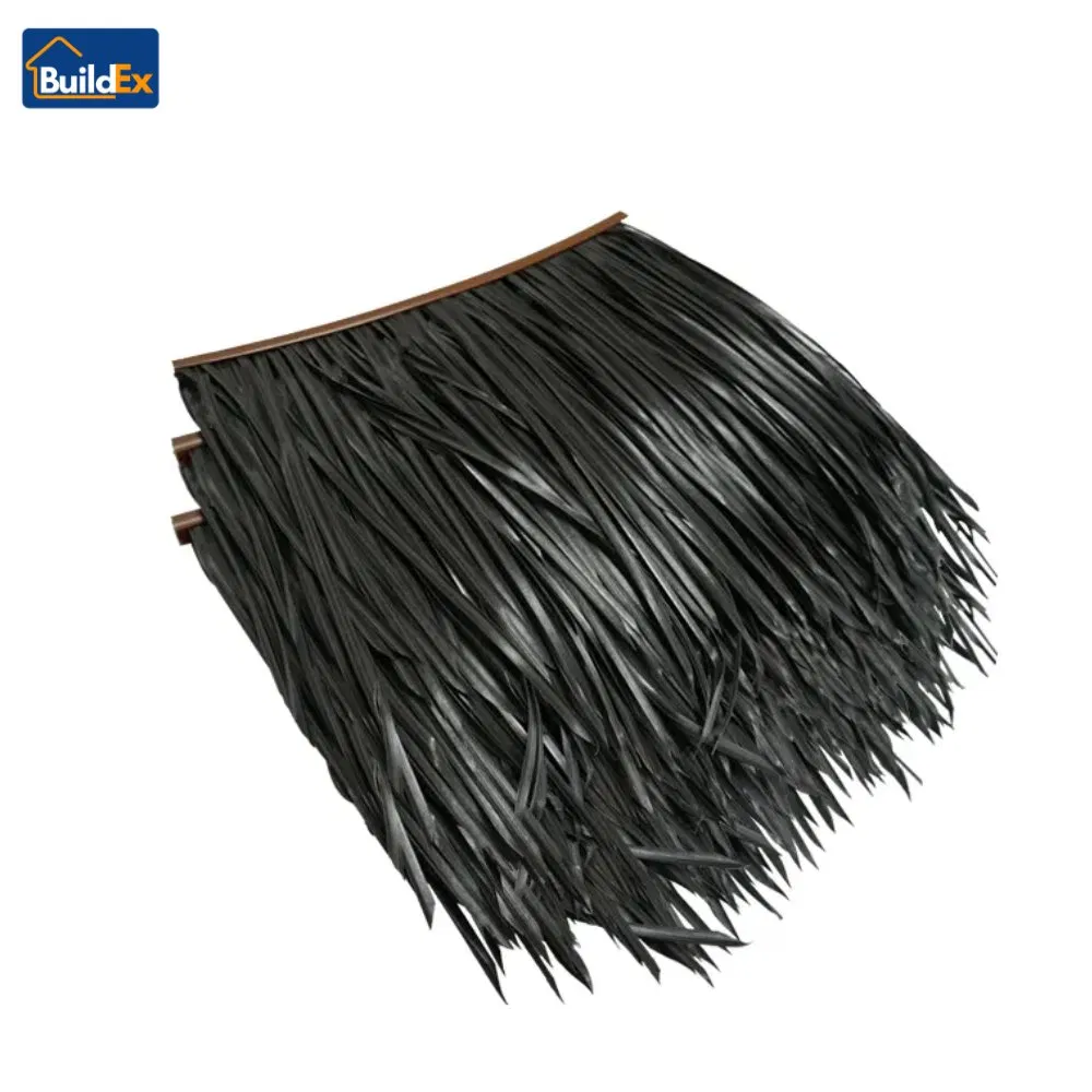 Gray Color Synthetic Palapa Thatch Fire-Resistant Artificial Tiki Bar Thatch