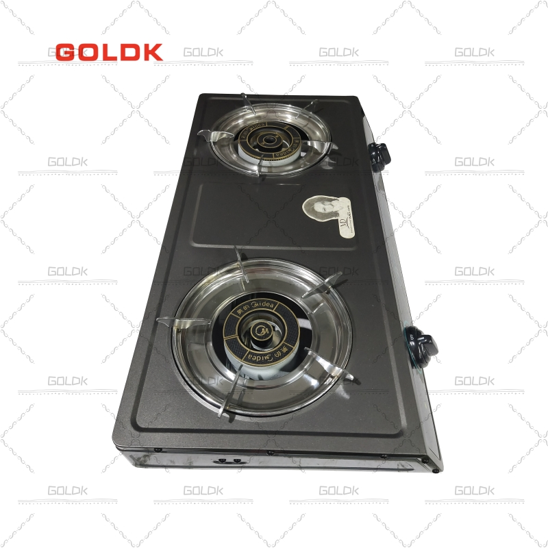 Goldk GS-359 Premium Quality Inner Tempered Glass 2 Burner Table Gas Stove