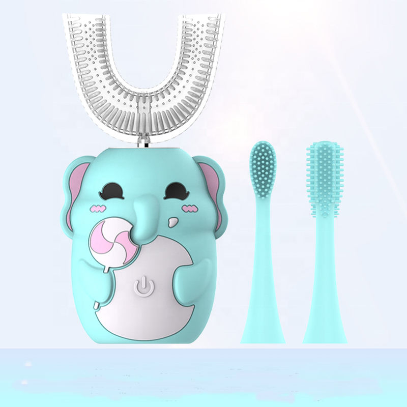 Cartoon Little Elephant Toothbrush Promotion U Shaped Electric Toothbrush for Children