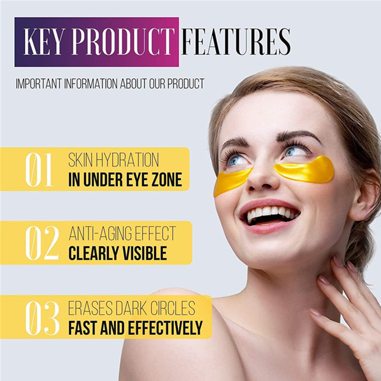 Anti-Aging Hyaluronic Acid Collagen 24K Gold Under Eye Mask