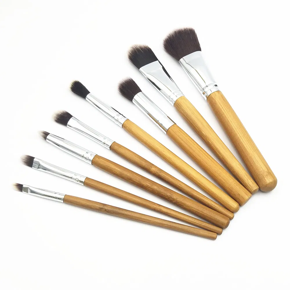 11PCS Cosmetic Brush Set Bamboo Handle FSC Wood Makeup Brushes