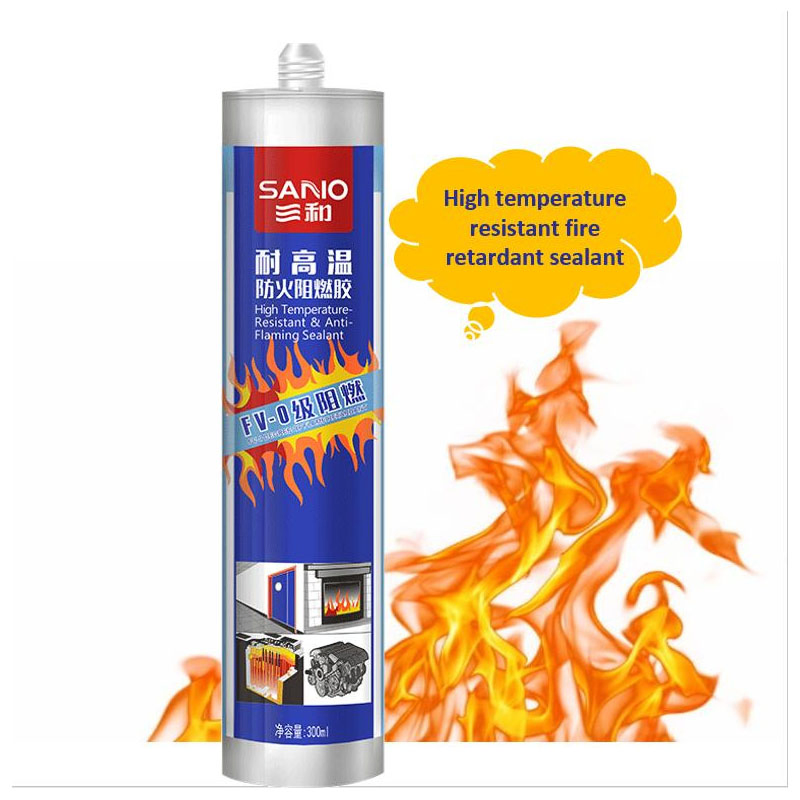 High-Temperature Fire Retardant Sealant 350 Fire Stop Silicone Glue Adhesive White Color