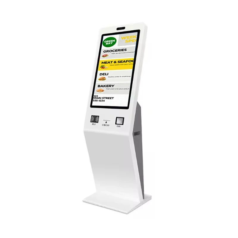 43 Inch Self-Service Queuing Reg Machine Ordering Fast Food Payment Kiosk with Thermal Printer and Qr Code Scanner