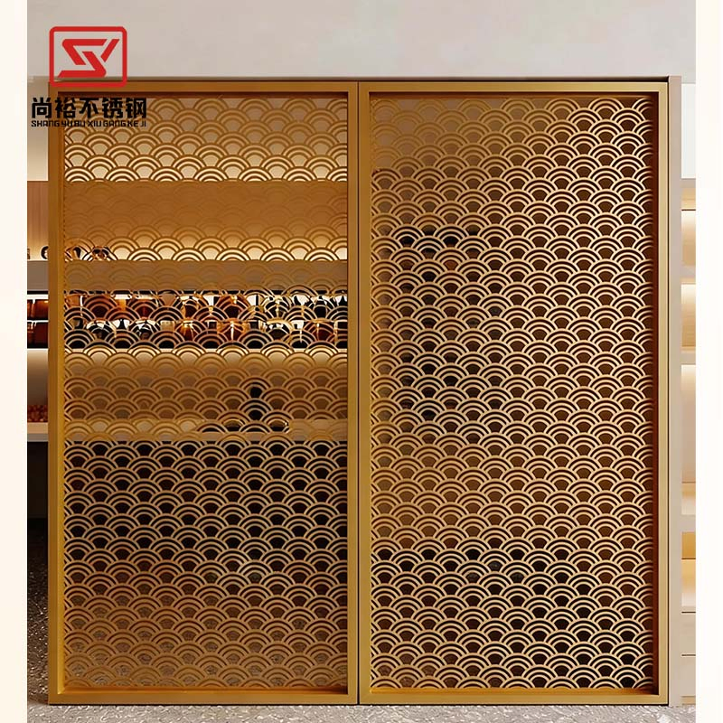 Contemporary Table Screen Stylish Partition with Glass Panel for Home