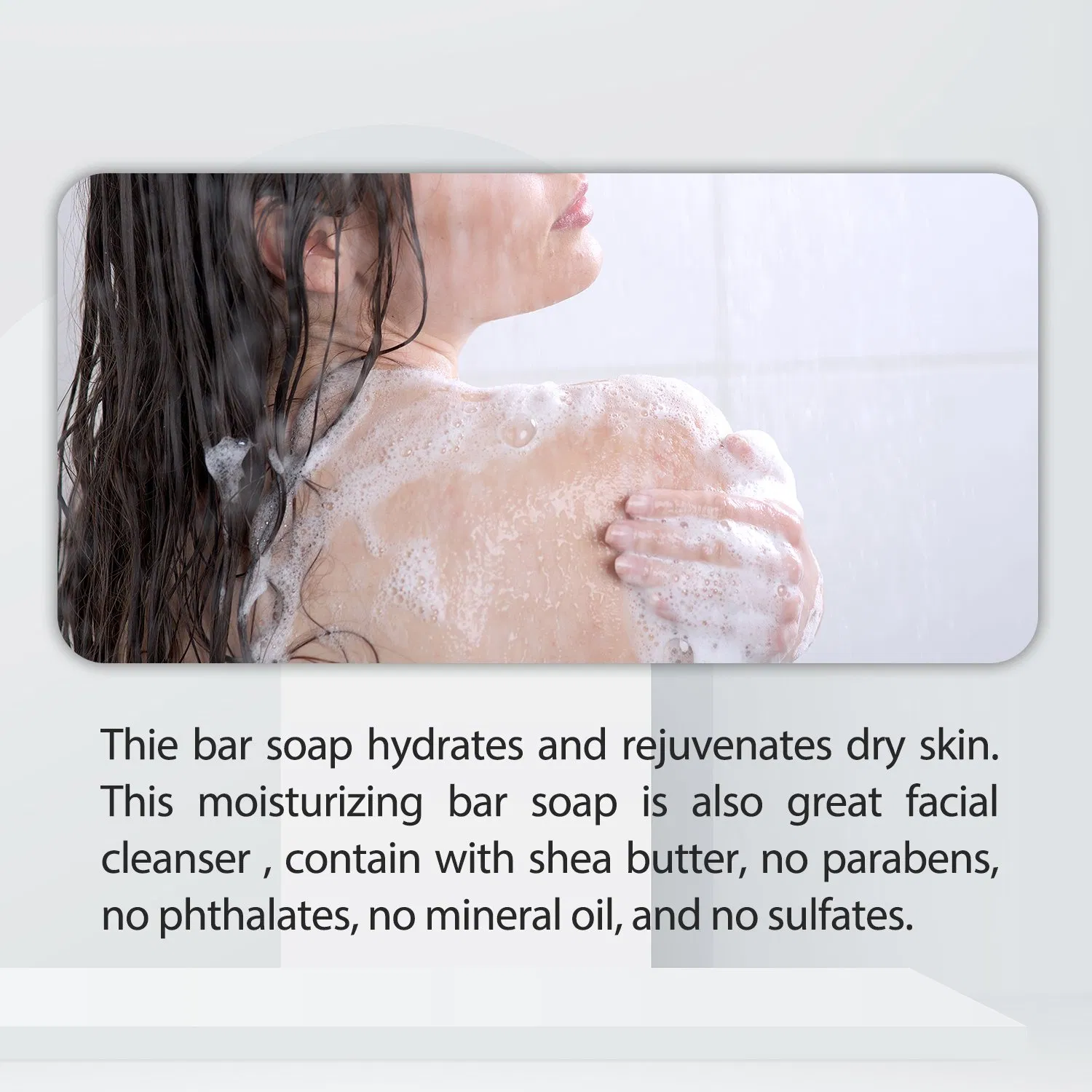 Moisturizing Natural Soap Bars with Shea Butter