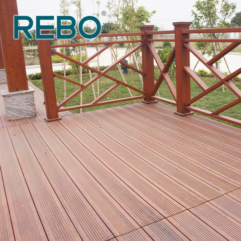 Eco Forest Carbonized Engineering Bamboo Garden Patio Flooring Decking Board