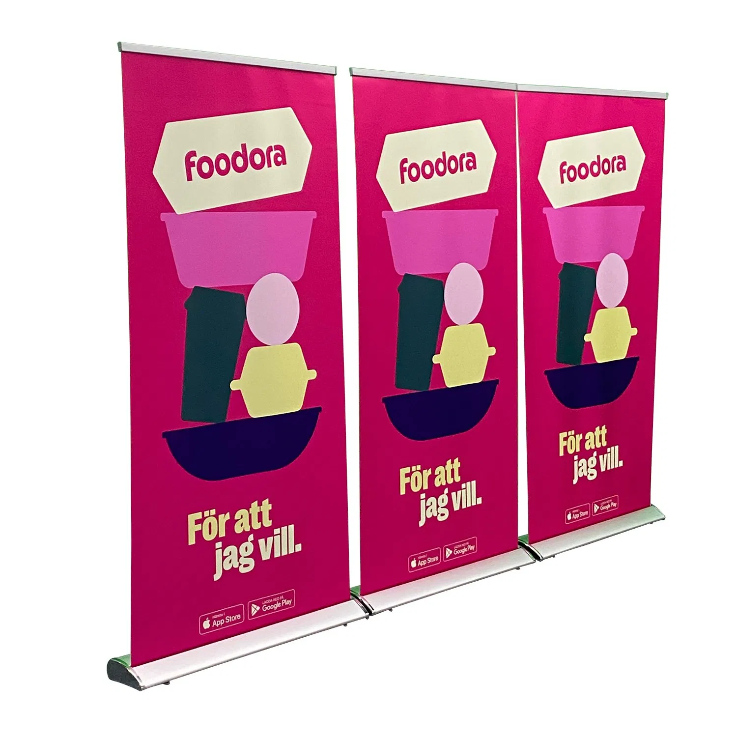Signs Premium Retractable Roll up Banner Stand Trade Show Display Holder Silver 47*81 Rigid Carrying Case with Shoulder Canvas Bag Stand Only