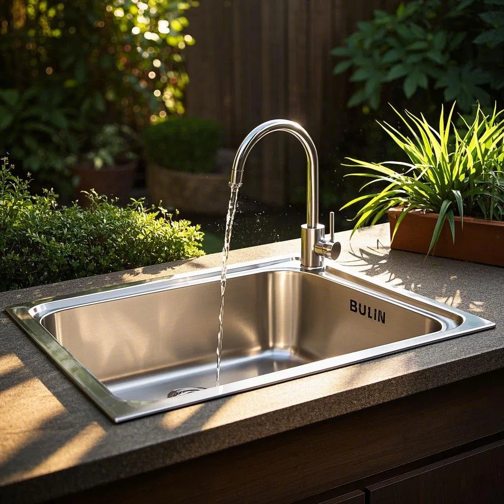 Premium 201 Stainless Steel Handmade Winged Single-Basin Sink