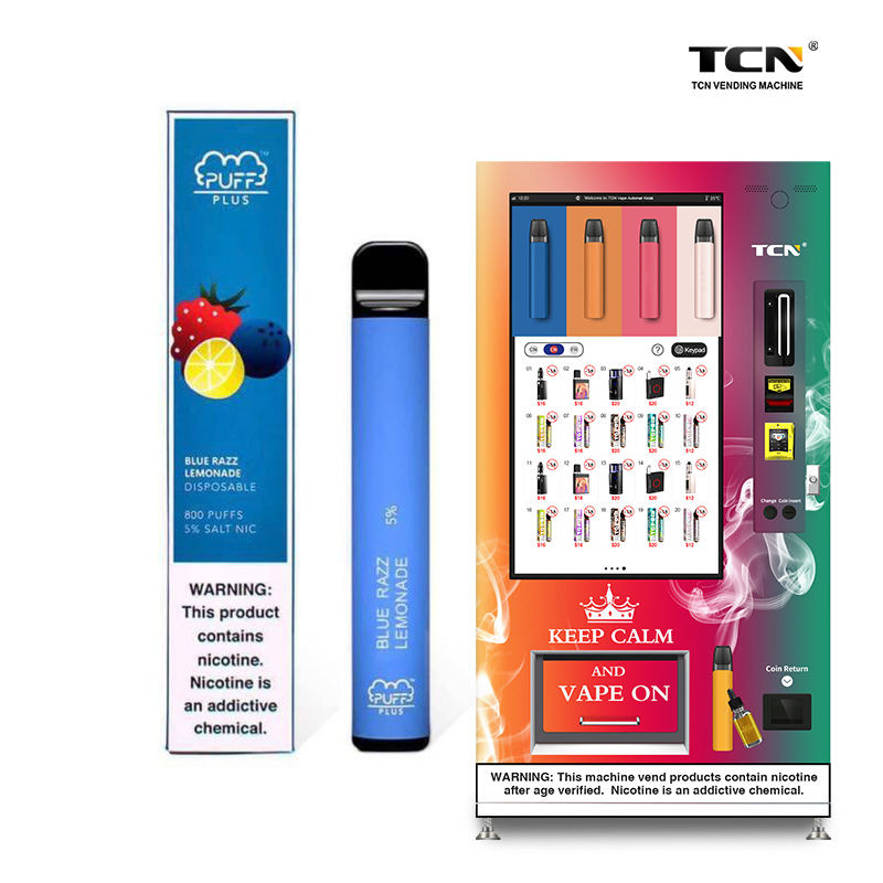 Tcn Age Verification Vending E Cigarette Vape Pen Vending Machine with Video Screens