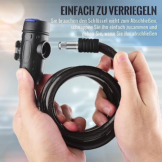 Bike Locking Coil Combination Cable Chain Anti-Theft Bicycle Lock
