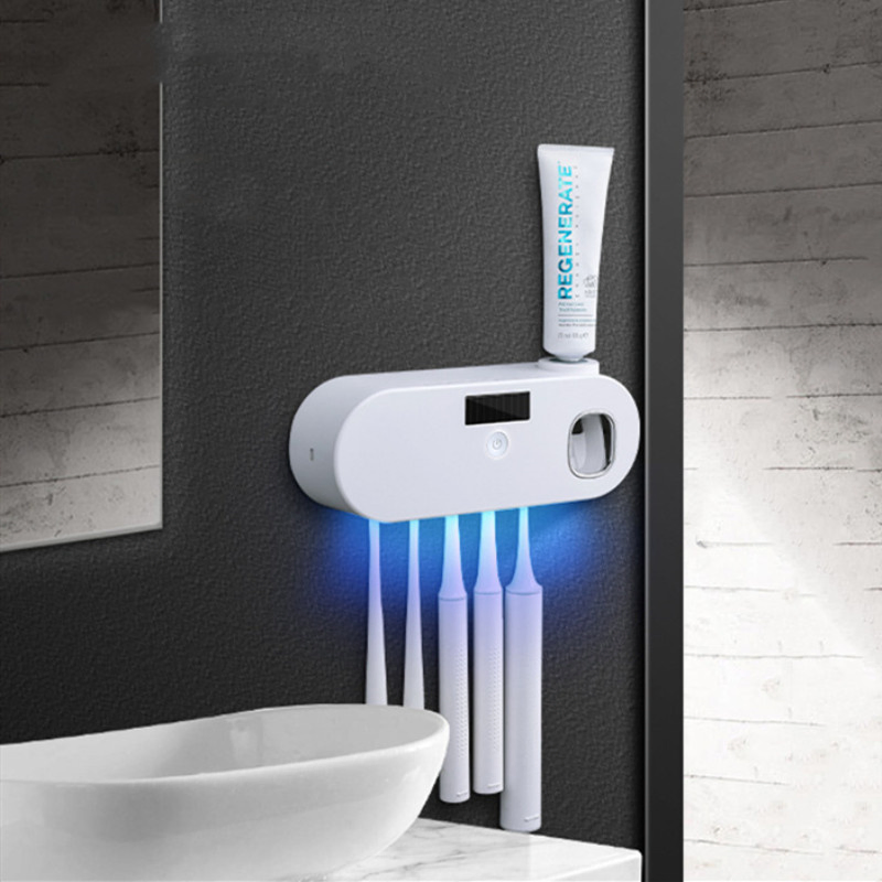 OEM Multifunctional Bathroom Disinfection Antibacterial Toothbrush Sterilizer Travel Portable Smart Toothbrush Holder