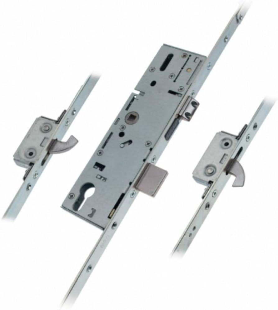 2 Hook Invisible Cylinder Aluminium Trim Multi Point Door Lock