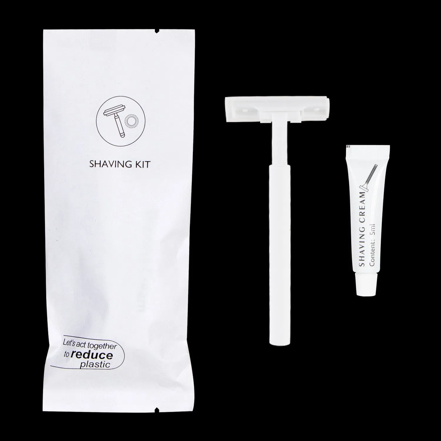 OEM Cheap SPA Plastic Straw Shaving Razor Disposable Hotel Shaving Kit