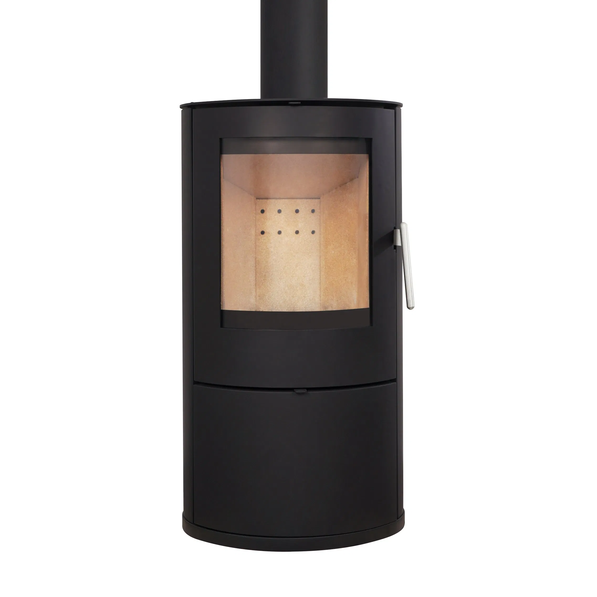 Curved Indoor Wood Burning Fireplace Stove for Heating