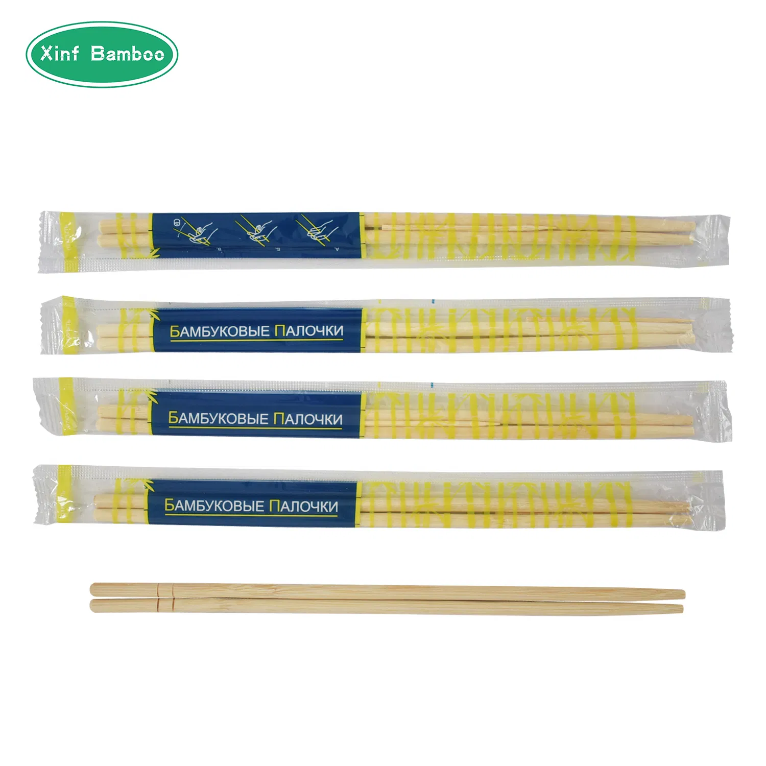 OPP Wrapped Bamboo Chopsticks with Toothpicks, Japanese Chopsticks
